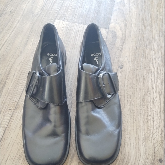 WOMEN'S ECCO CASUAL BLACK LEATHER DRESS SHOES GB SIZE 9 - Picture 3 of 11